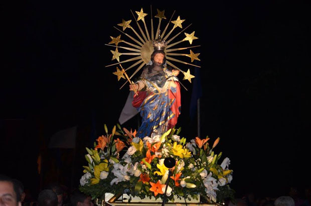Imagem de Nossa Senhora do Livramento durante festejos em Igaporã. Foto: Aílton Saraiva/Pascom Igaporã