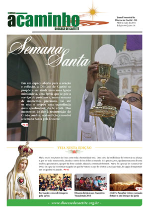 Capa da edição 64 do Jornal Diocesano A CAMINHO.