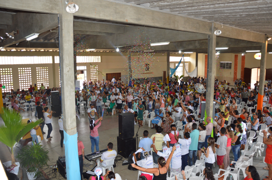 O encontrou teve como tema: “A multidão dos fiéis era um só coração e uma só alma” (At 4. 32) Foto: Wicley Martins/Pascom Guanambi