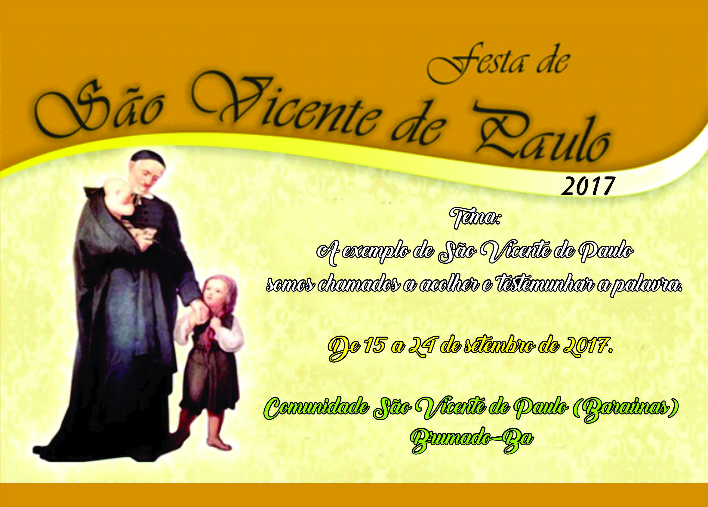 Comunidade São Vicente de Paulo, em Brumado, celebra seu padroeiro »  DIOCESE DE CAETITÉDIOCESE DE CAETITÉ